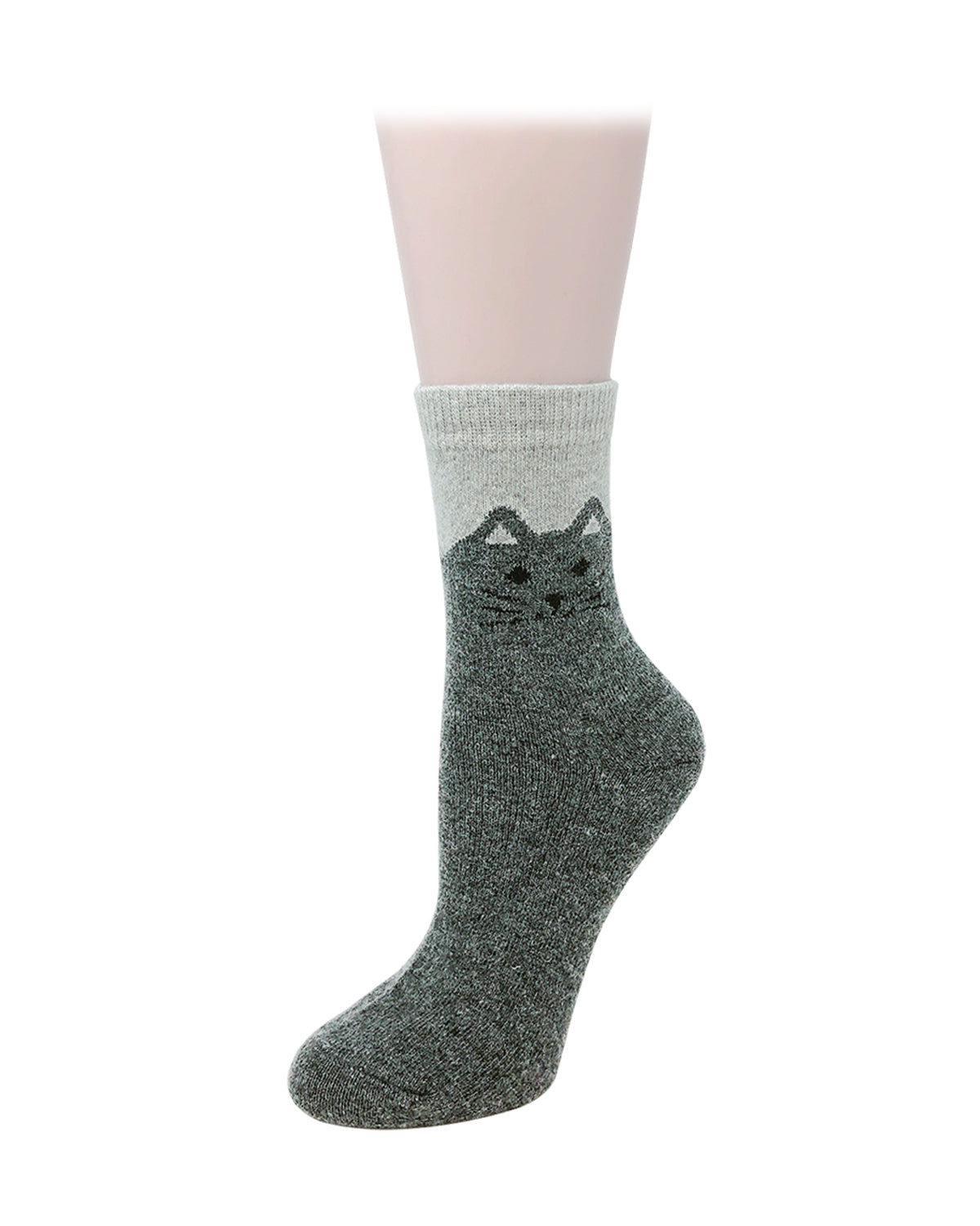Wrapables Women's Cute and Cozy Cat Socks (Set of 5)
