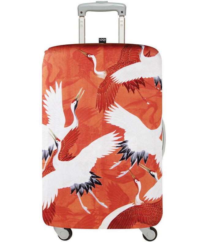 LOQI Museum ANONYMOUS Woman's Haori with Cranes Luggage Cover M