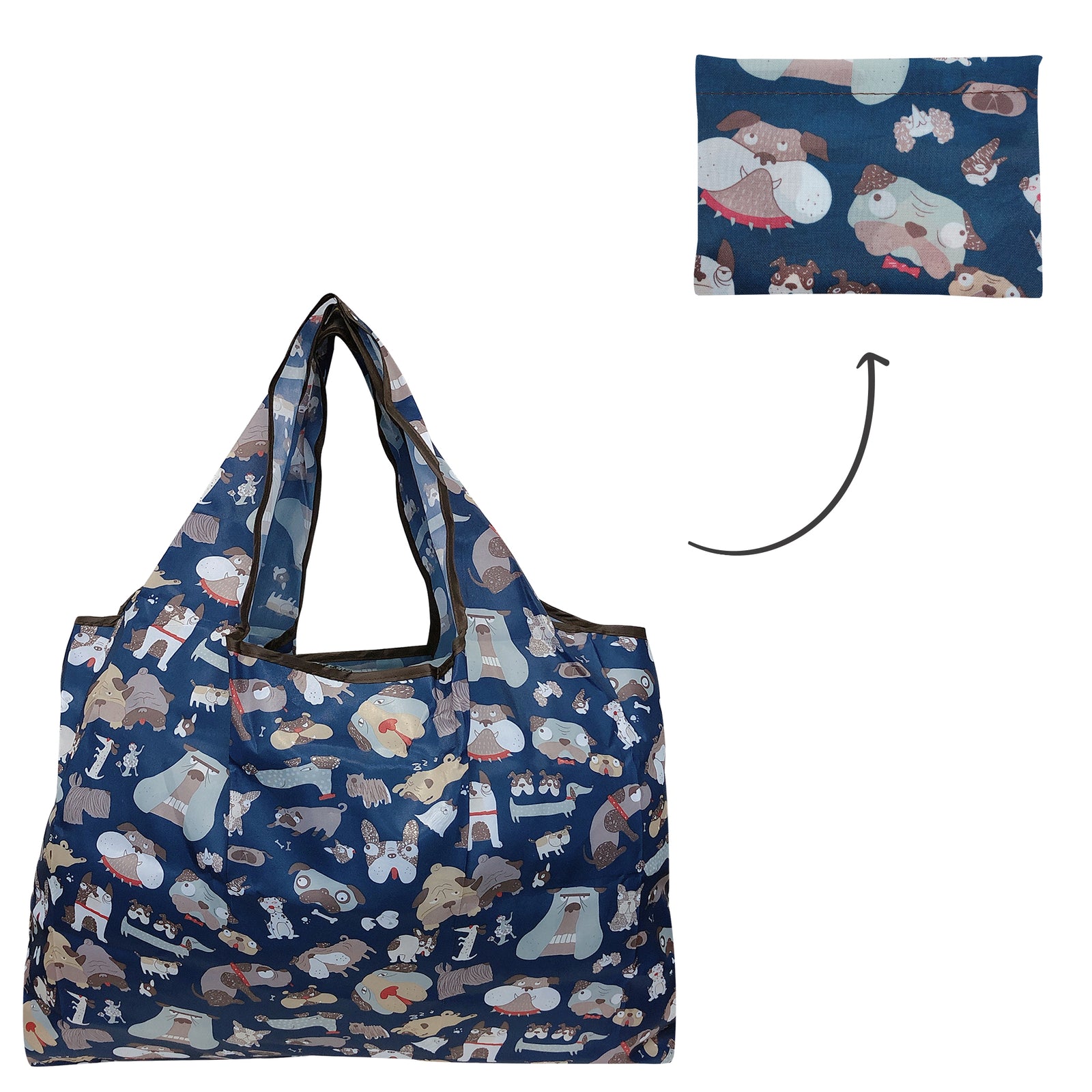 Wrapables Eco-Friendly Large Nylon Reusable Shopping Bags (Set of 3)