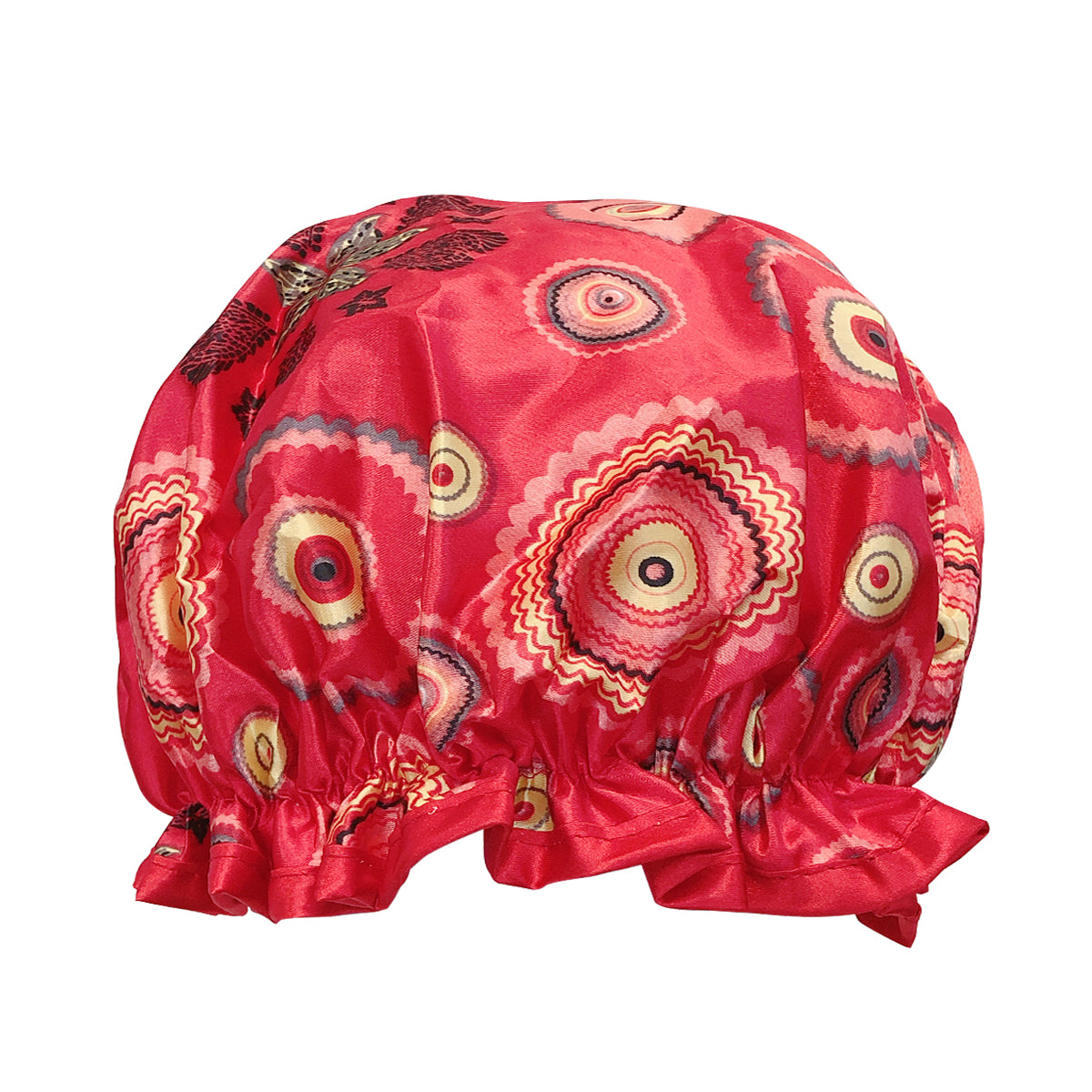 Wrapables Reusable Women's Waterproof Shower Caps for Long Hair