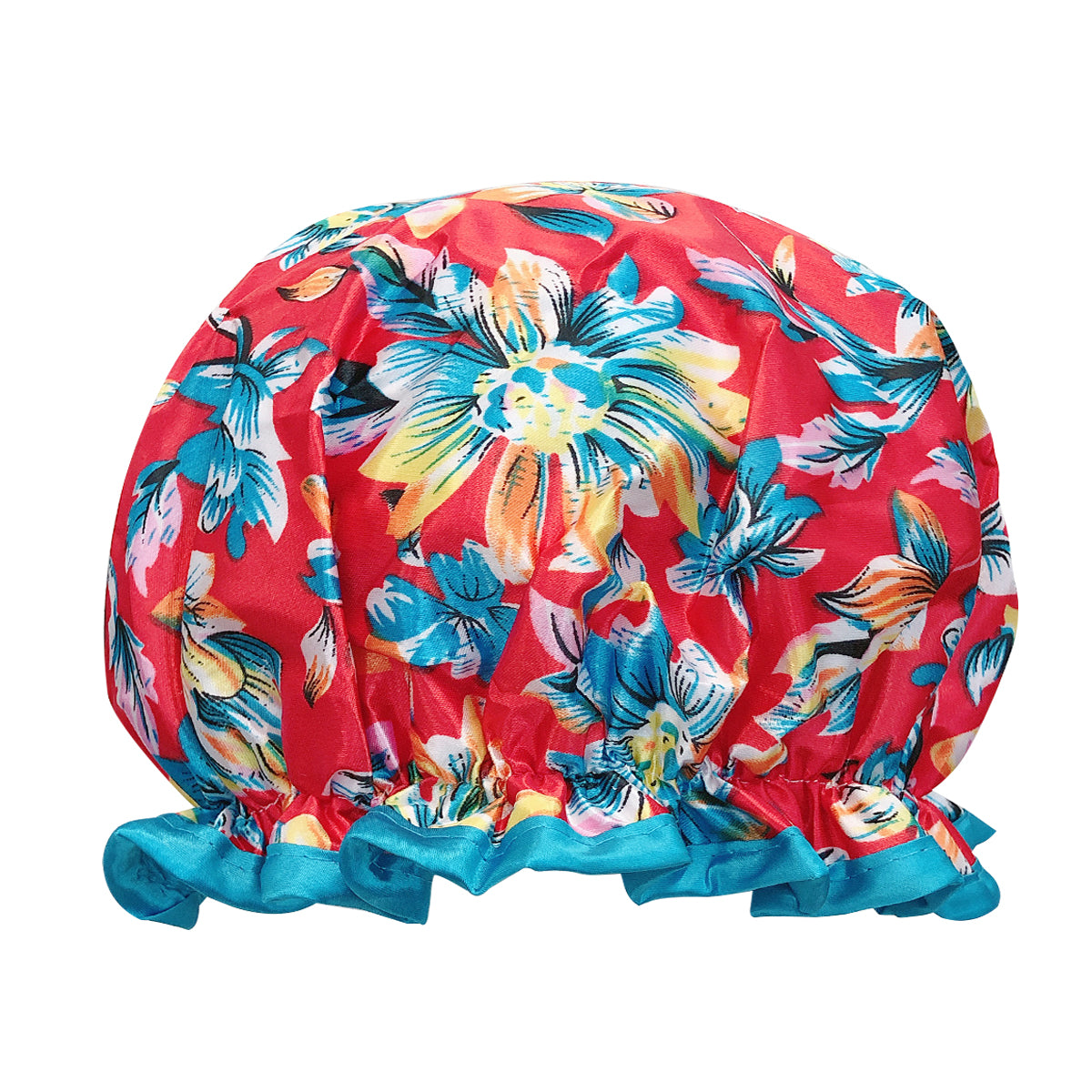 Wrapables Reusable Women's Waterproof Shower Caps for Long Hair