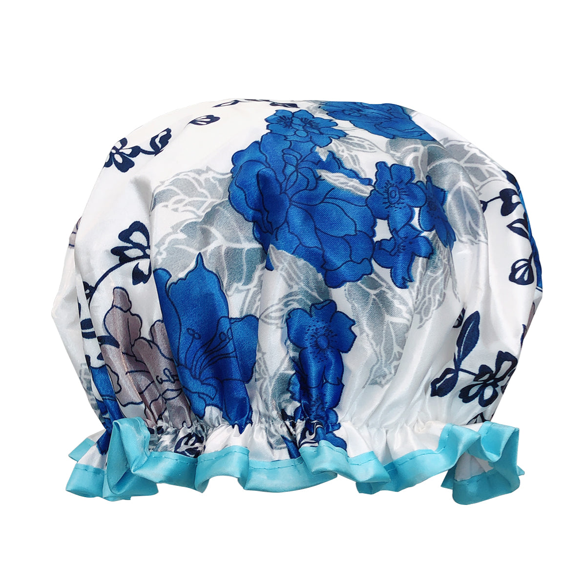 Wrapables Reusable Women's Waterproof Shower Caps for Long Hair