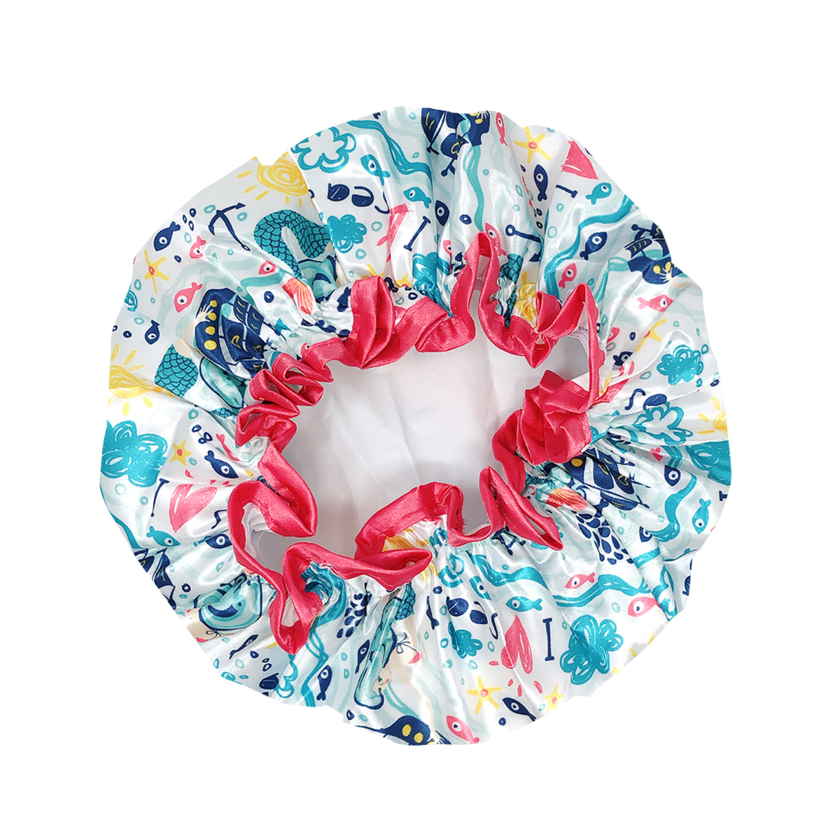 Wrapables Reusable Women's Waterproof Shower Caps for Long Hair