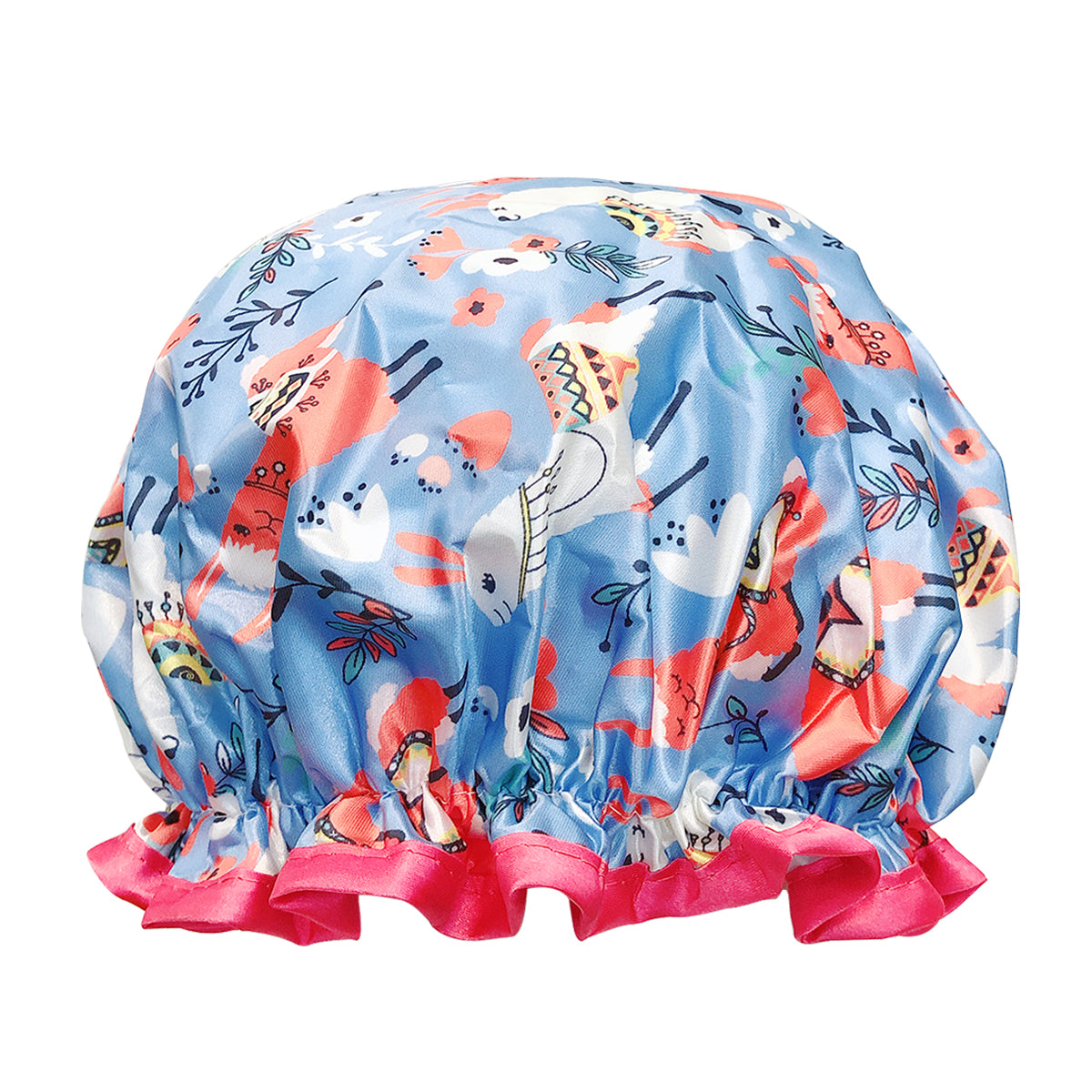 Wrapables Reusable Women's Waterproof Shower Caps for Long Hair