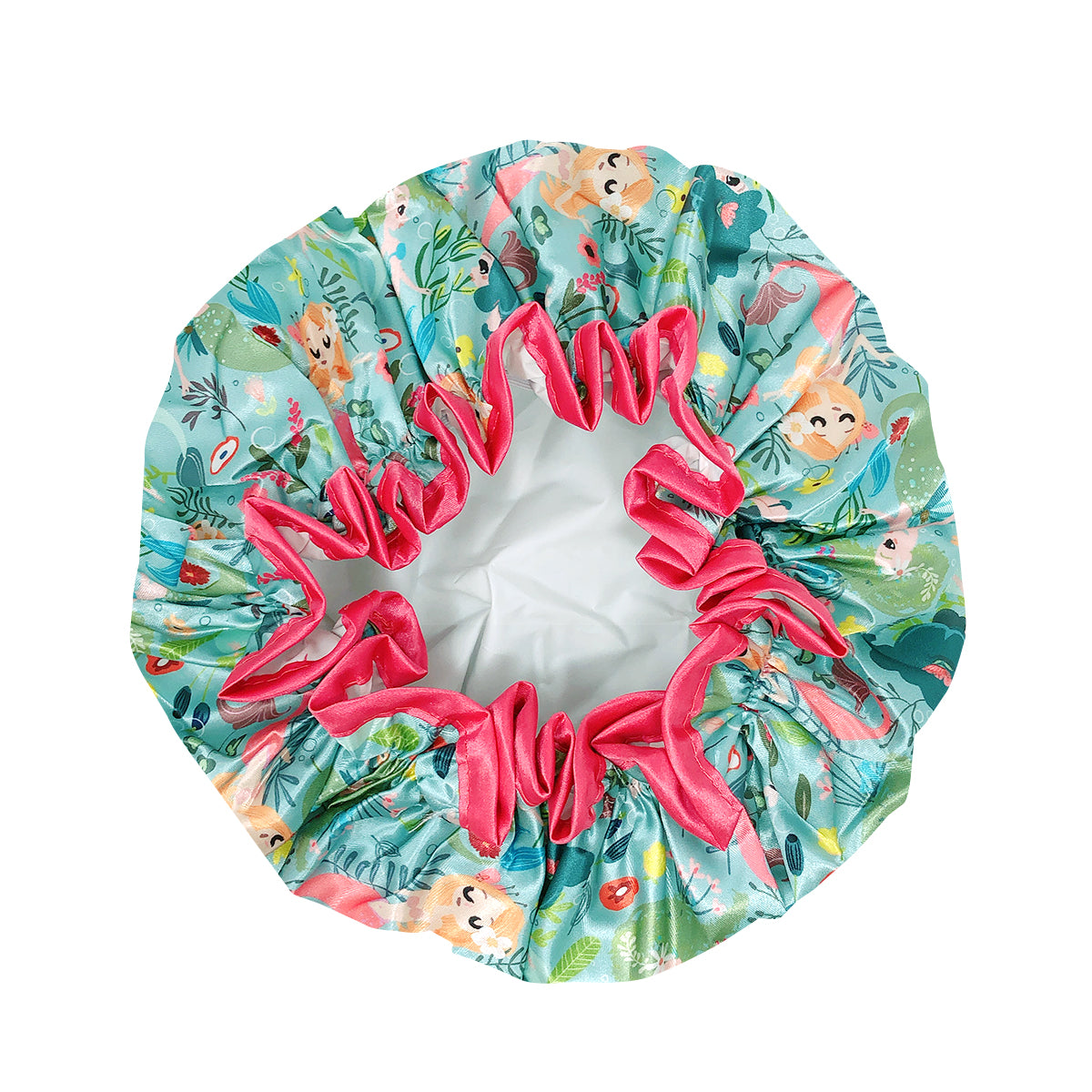 Wrapables Reusable Women's Waterproof Shower Caps for Long Hair