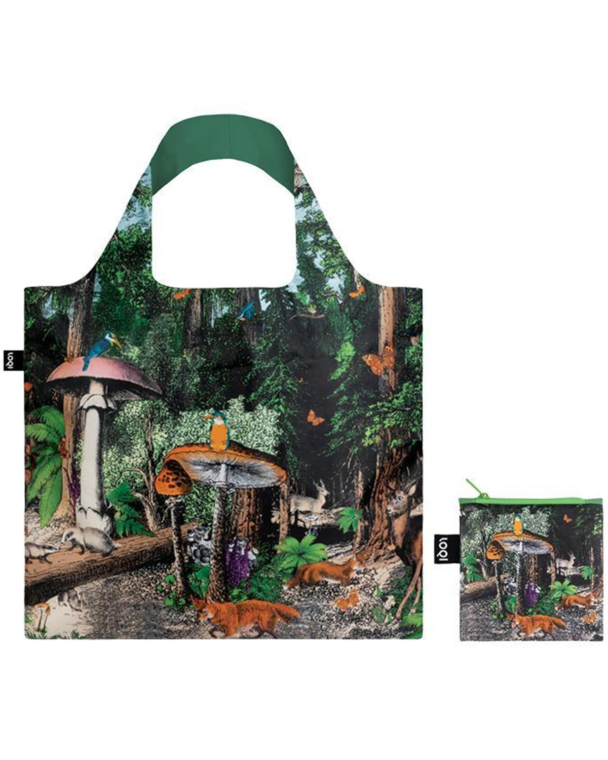 LOQI Artist Kristjana S Williams Interiors Black Forest Reusable Shopping Bag