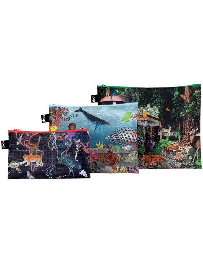 LOQI Kristjana S Williams Interiors World Map Zip Pockets