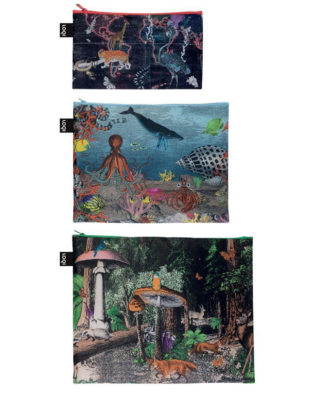 LOQI Kristjana S Williams Interiors World Map Zip Pockets