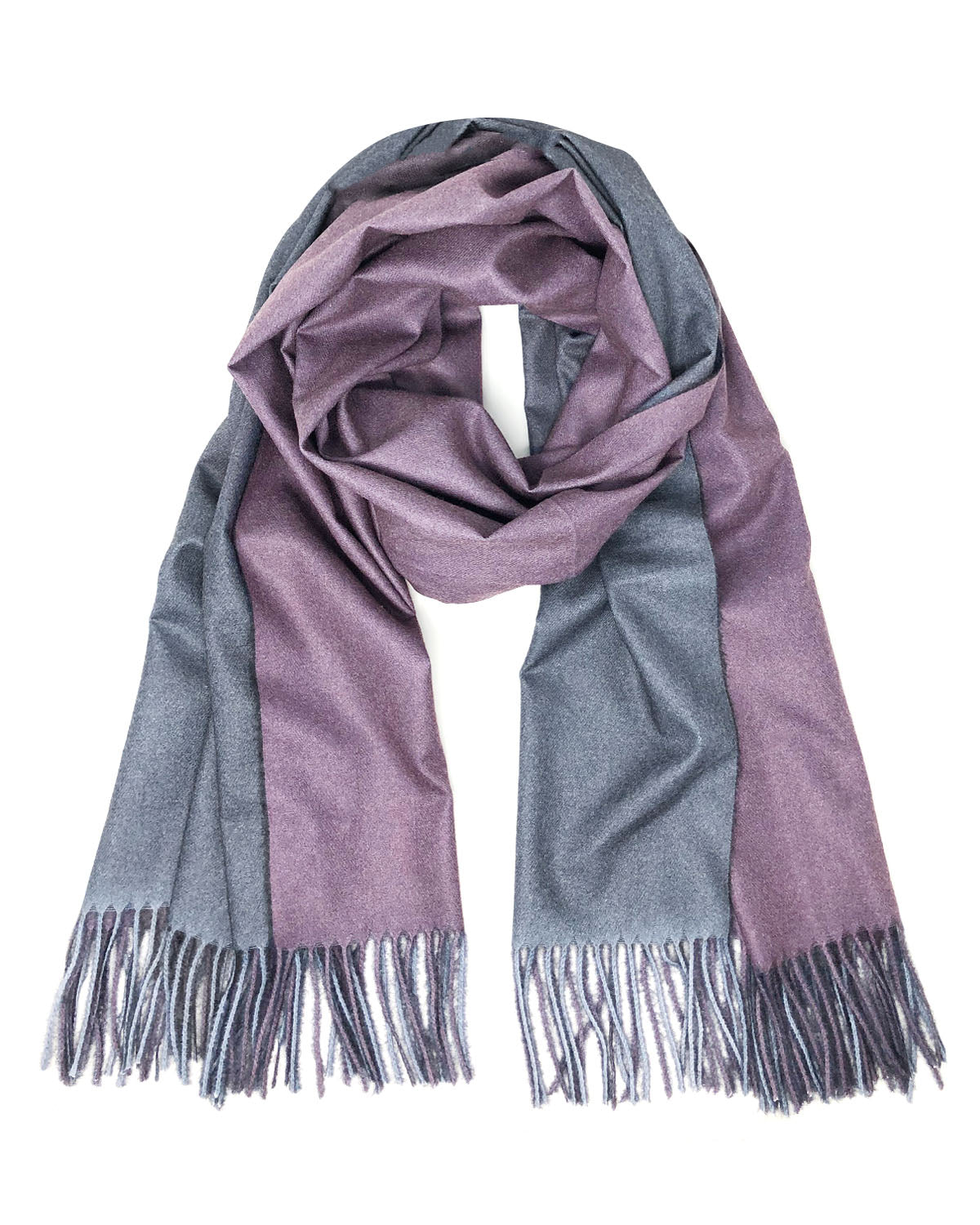 Wrapables Soft Cashmere-Feeling Lightweight Scarf, Large Two-Tone Warm Scarf Wrap Shawl for Winter