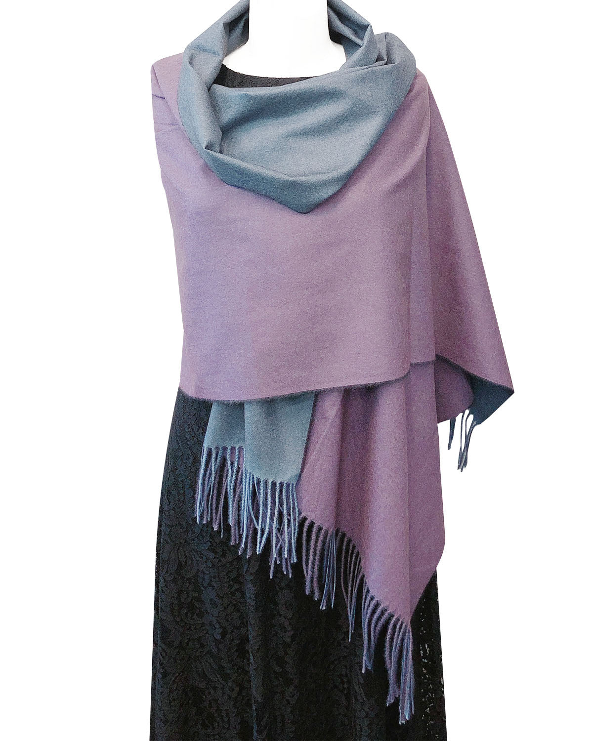 Wrapables Soft Cashmere-Feeling Lightweight Scarf, Large Two-Tone Warm Scarf Wrap Shawl for Winter