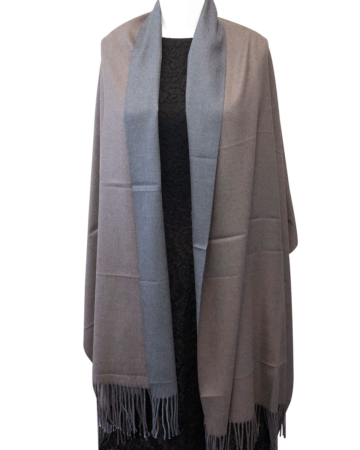 Wrapables Soft Cashmere-Feeling Lightweight Scarf, Large Two-Tone Warm Scarf Wrap Shawl for Winter