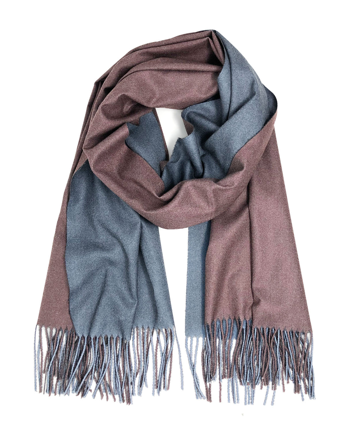 Wrapables Soft Cashmere-Feeling Lightweight Scarf, Large Two-Tone Warm Scarf Wrap Shawl for Winter