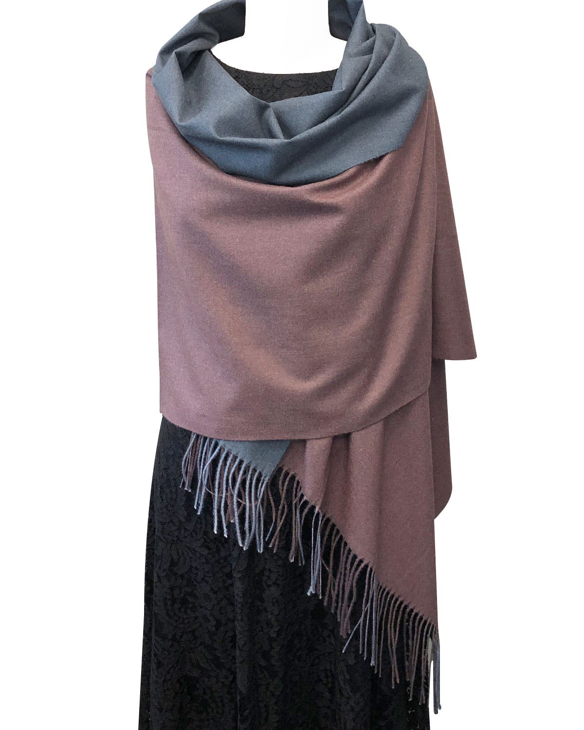 Wrapables Soft Cashmere-Feeling Lightweight Scarf, Large Two-Tone Warm Scarf Wrap Shawl for Winter