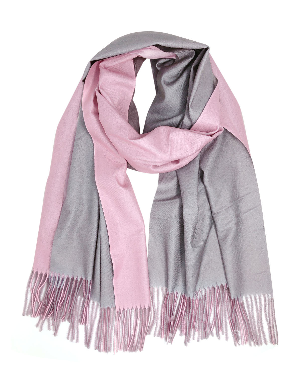 Wrapables Soft Cashmere-Feeling Lightweight Scarf, Large Two-Tone Warm Scarf Wrap Shawl for Winter