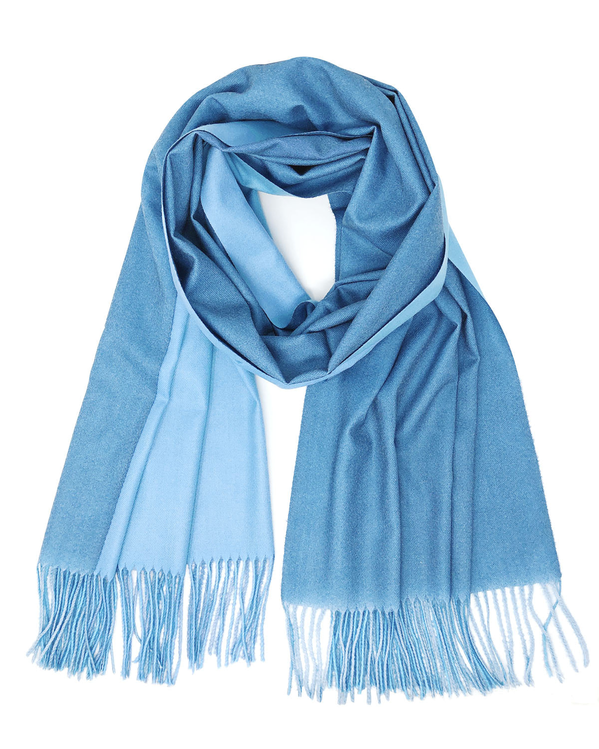 Wrapables Soft Cashmere-Feeling Lightweight Scarf, Large Two-Tone Warm Scarf Wrap Shawl for Winter