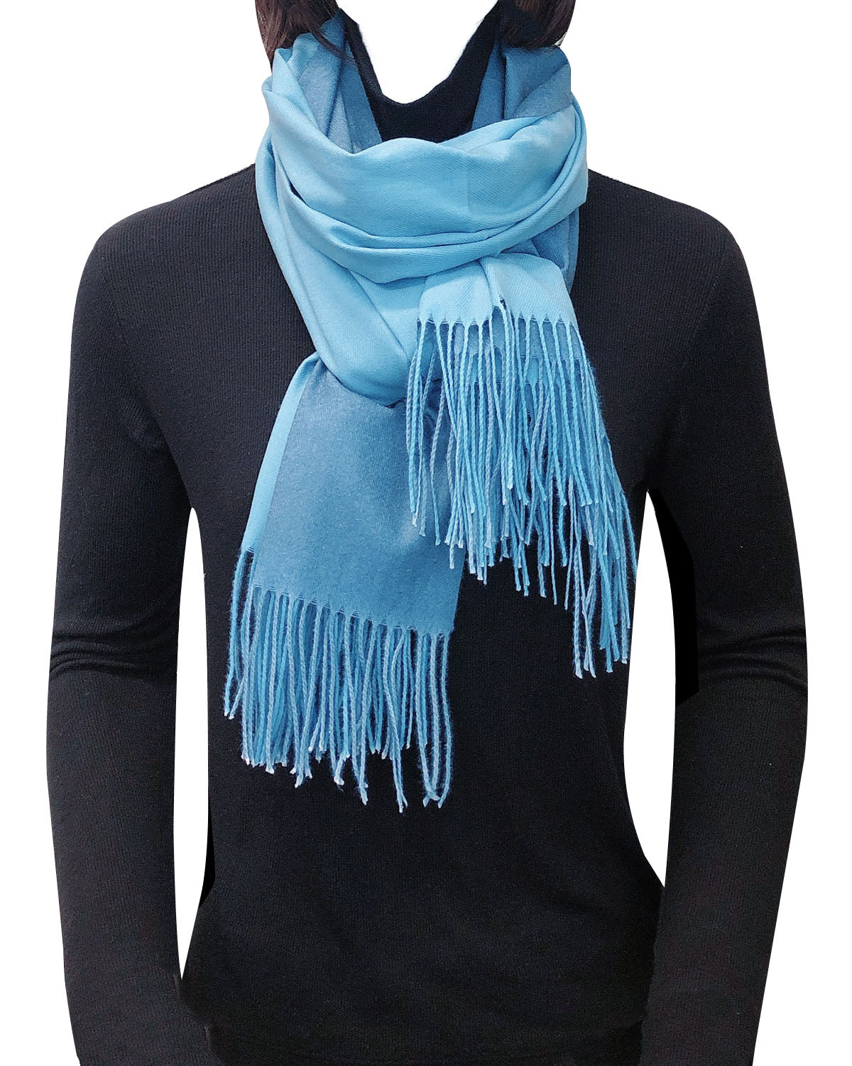 Wrapables Soft Cashmere-Feeling Lightweight Scarf, Large Two-Tone Warm Scarf Wrap Shawl for Winter