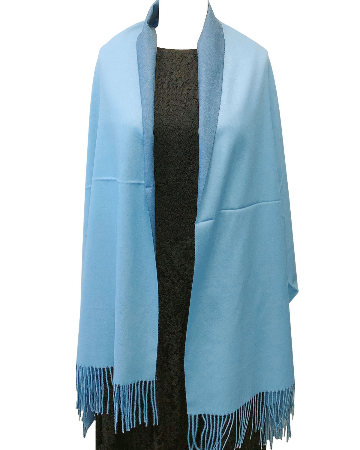 Wrapables Soft Cashmere-Feeling Lightweight Scarf, Large Two-Tone Warm Scarf Wrap Shawl for Winter