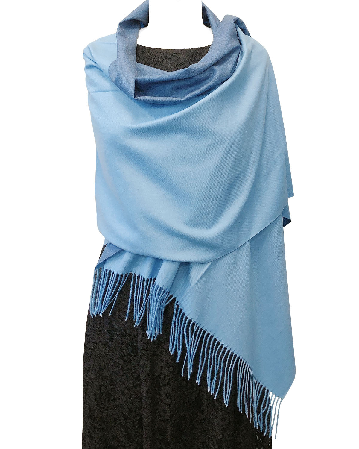 Wrapables Soft Cashmere-Feeling Lightweight Scarf, Large Two-Tone Warm Scarf Wrap Shawl for Winter
