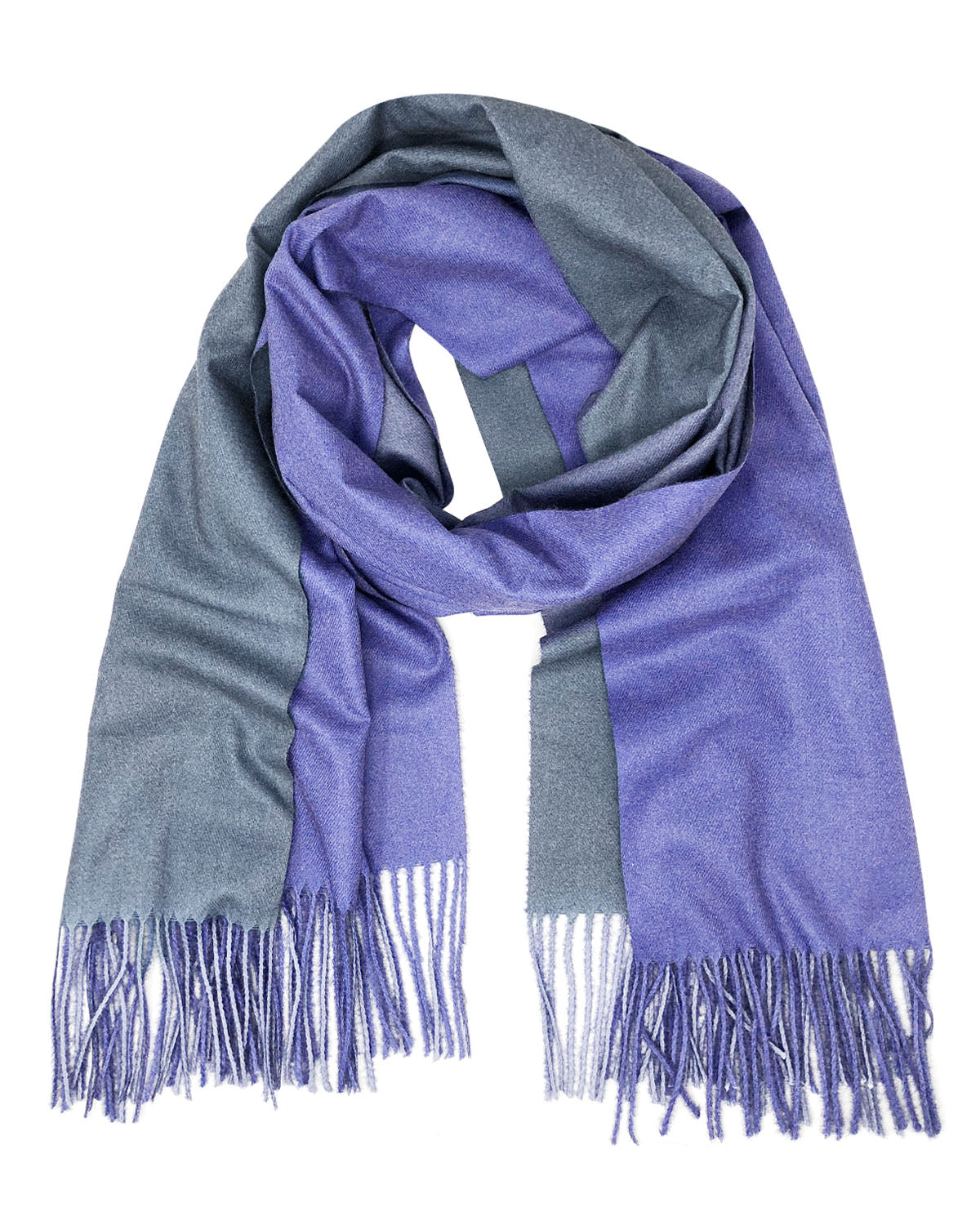 Wrapables Soft Cashmere-Feeling Lightweight Scarf, Large Two-Tone Warm Scarf Wrap Shawl for Winter