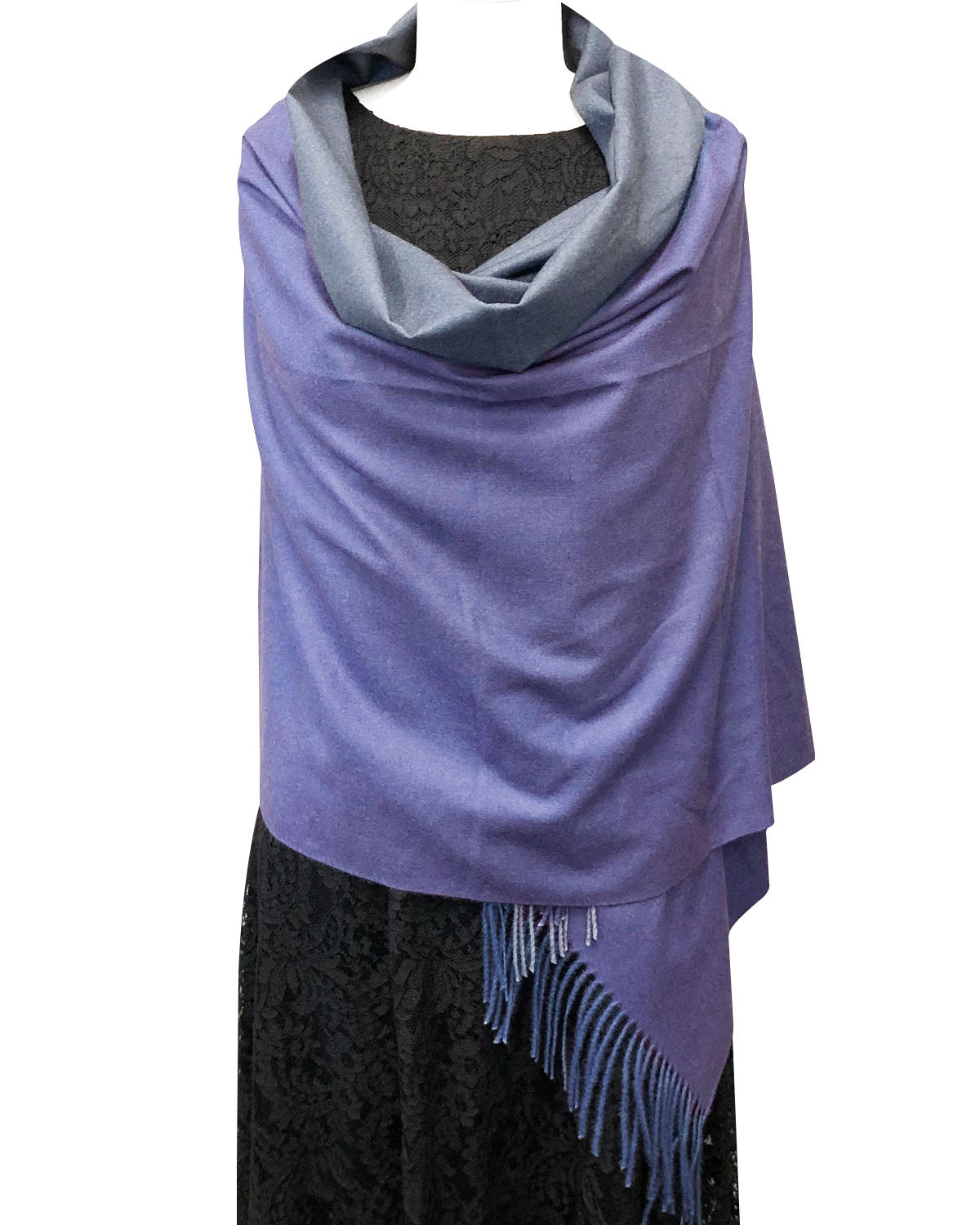 Wrapables Soft Cashmere-Feeling Lightweight Scarf, Large Two-Tone Warm Scarf Wrap Shawl for Winter