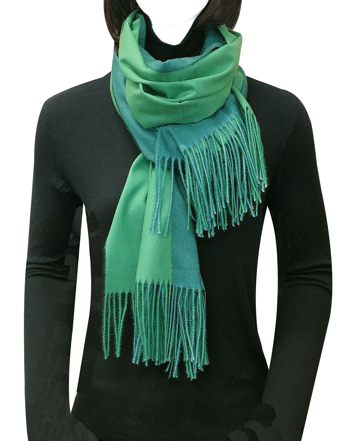 Wrapables Soft Cashmere-Feeling Lightweight Scarf, Large Two-Tone Warm Scarf Wrap Shawl for Winter