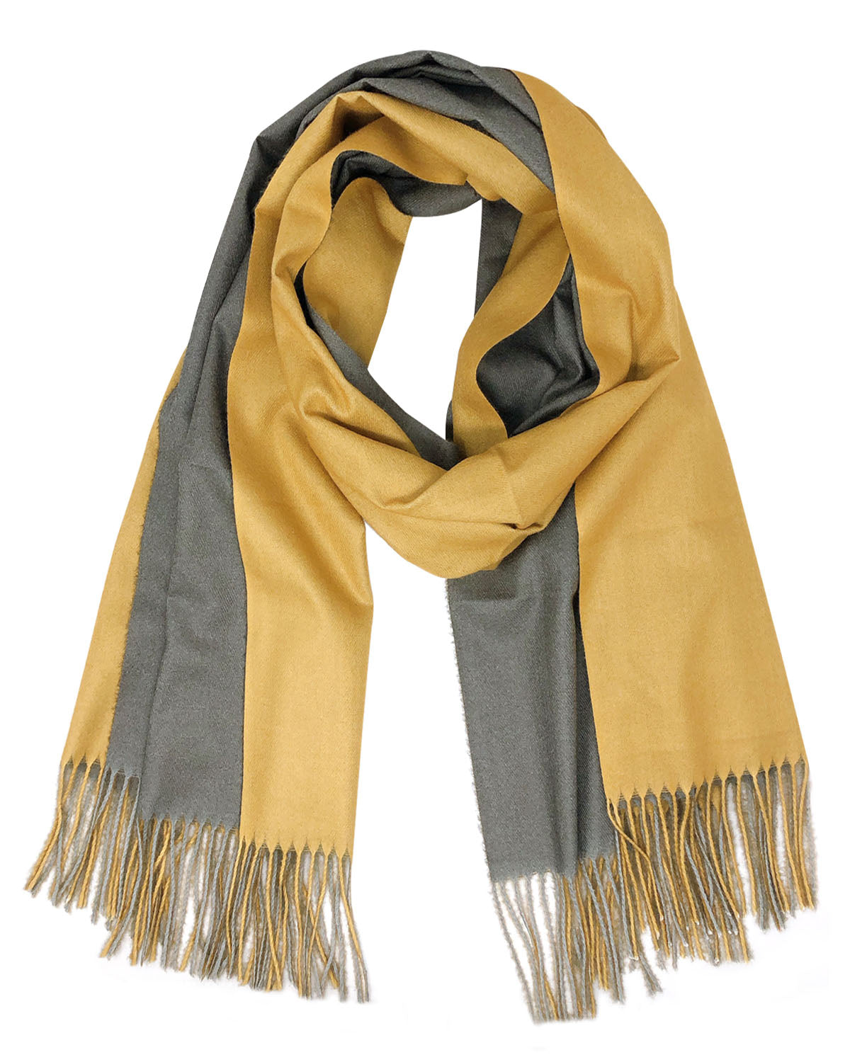 Wrapables Soft Cashmere-Feeling Lightweight Scarf, Large Two-Tone Warm Scarf Wrap Shawl for Winter