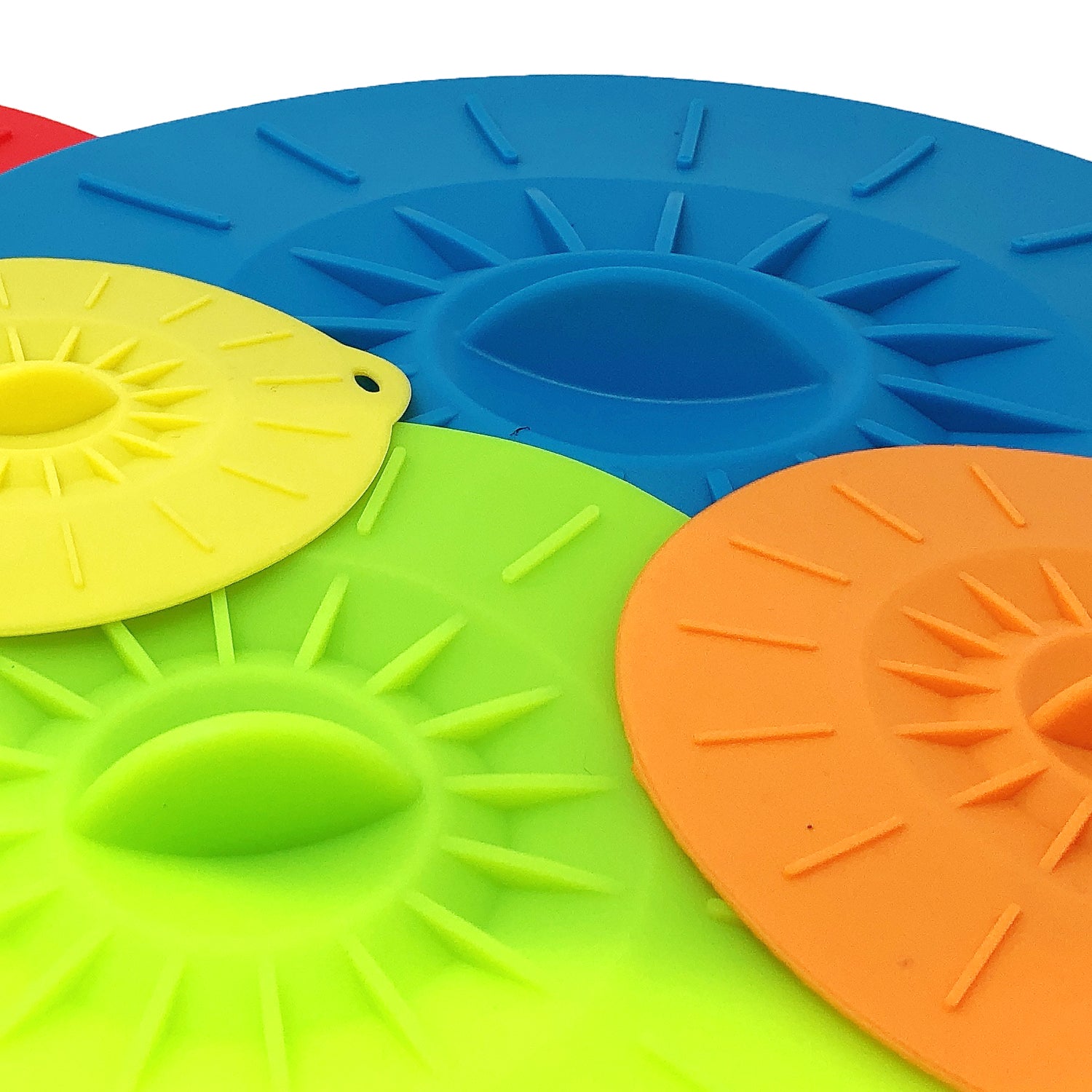 Wrapables Reusable Silicone Suction Bowl Lids, Food Storage Covers for Bowls, Pots, Pans, Mugs (Set of 5)
