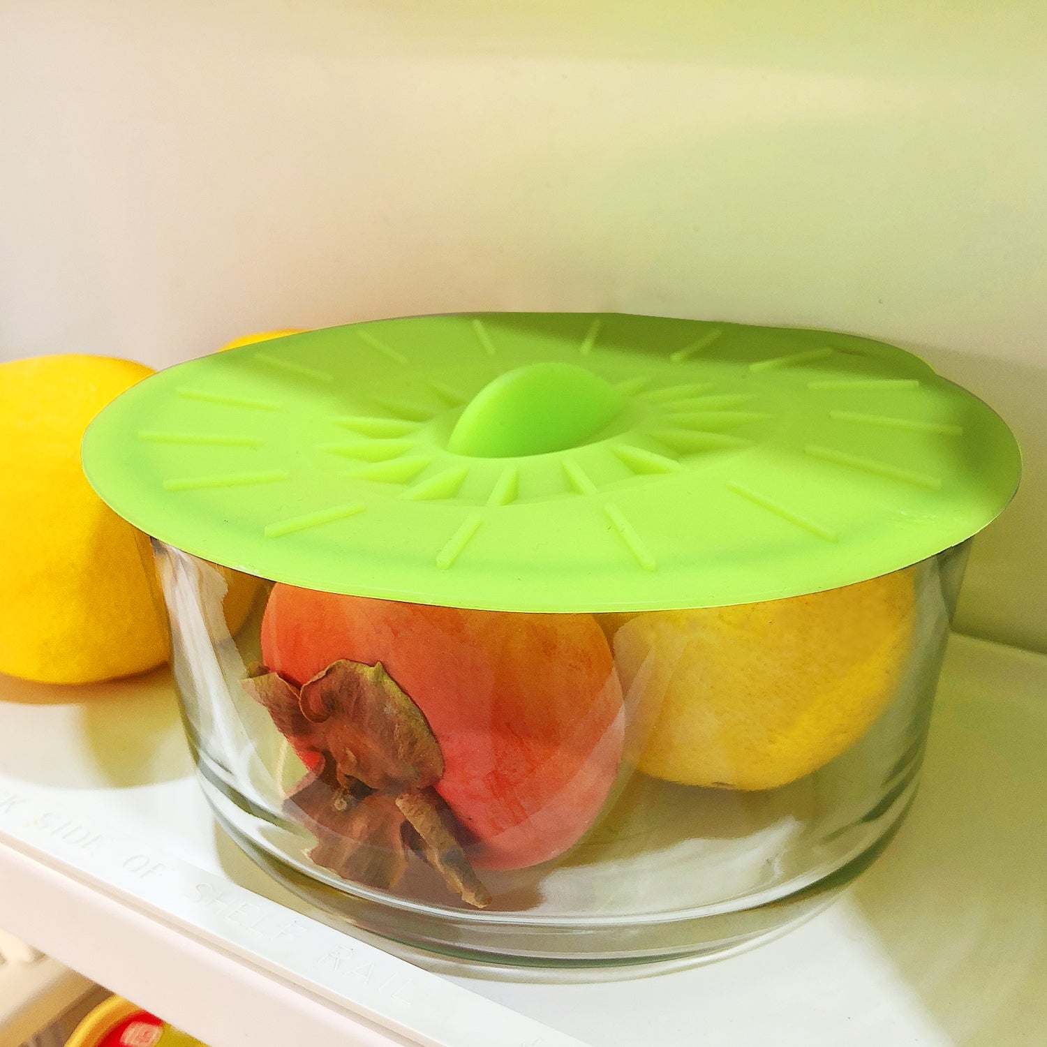 Wrapables Reusable Silicone Suction Bowl Lids, Food Storage Covers for Bowls, Pots, Pans, Mugs (Set of 5)