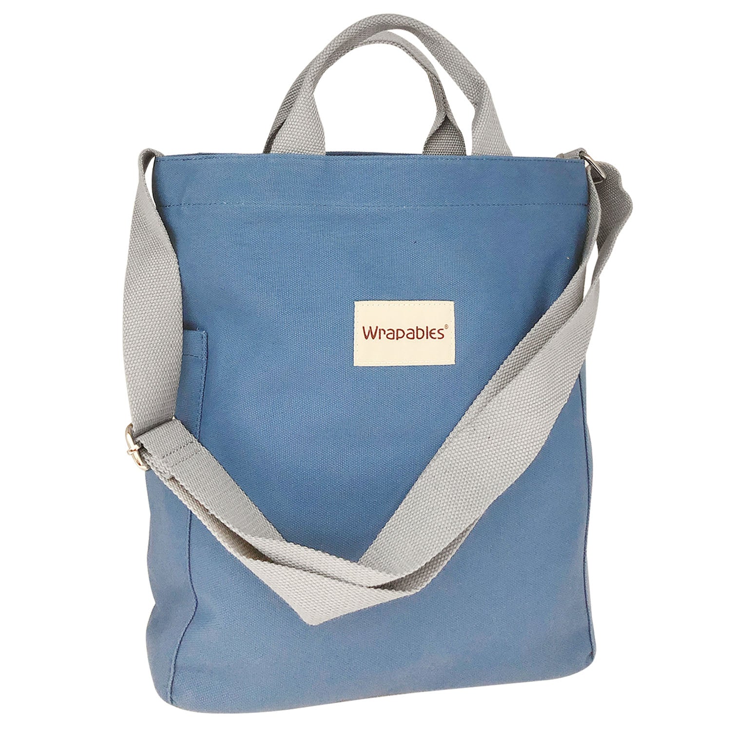 Wrapables Canvas Tote Bag for Women, Casual Cross Body Shoulder Handbag