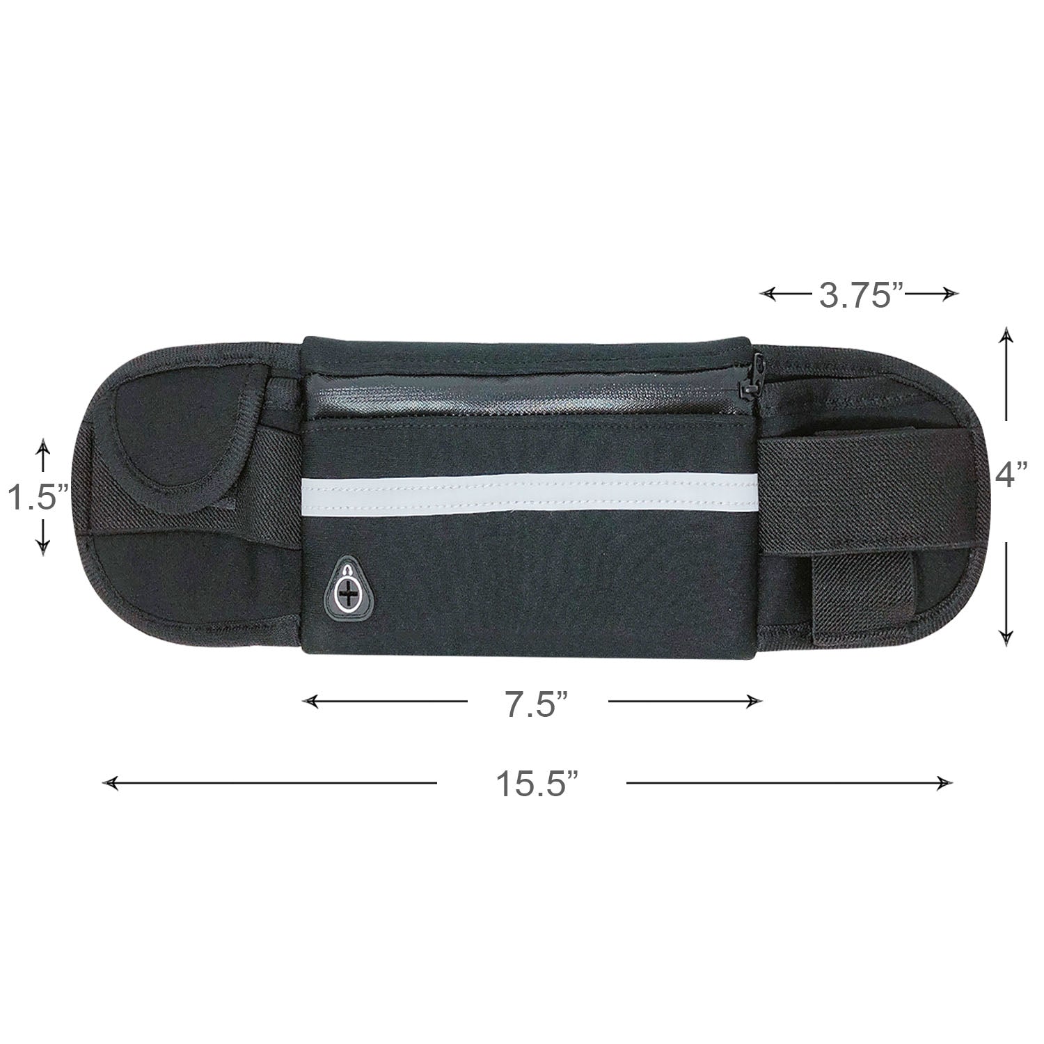 Wrapables Adjustable Neoprene Running Belt, Waterproof Fanny Pack, Workout Pouch for Running Jogging Hiking