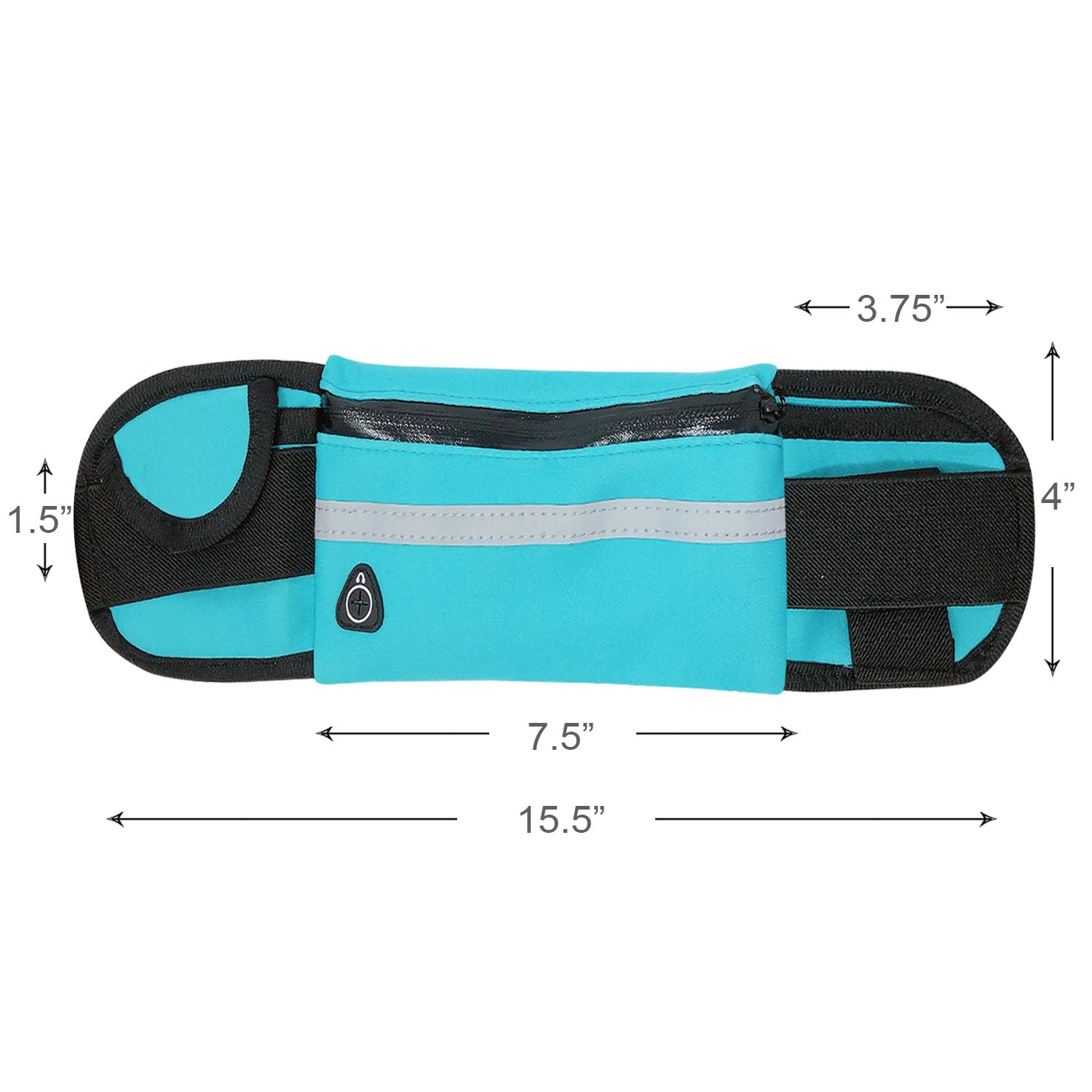 Wrapables Adjustable Neoprene Running Belt, Waterproof Fanny Pack, Workout Pouch for Running Jogging Hiking