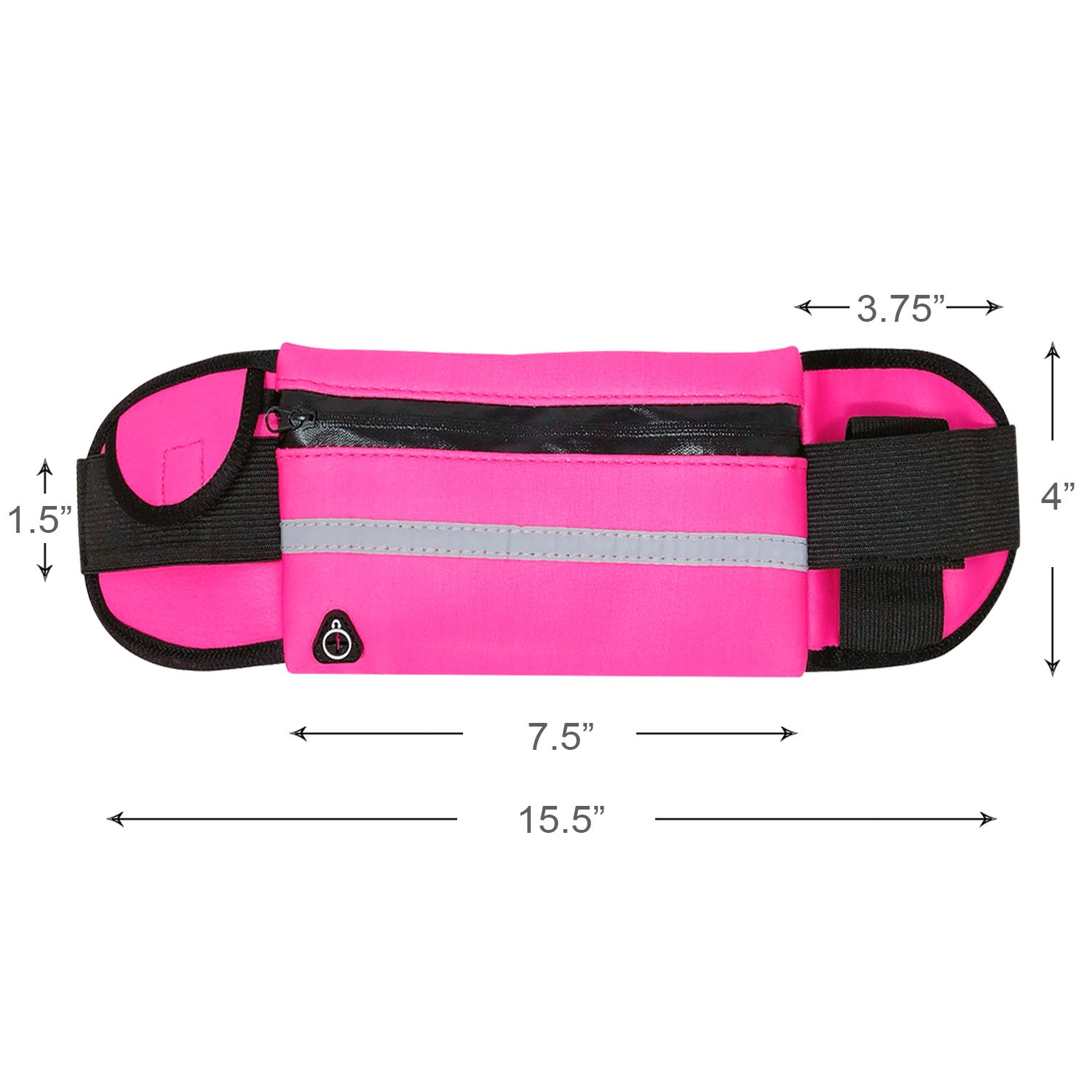 Wrapables Adjustable Neoprene Running Belt, Waterproof Fanny Pack, Workout Pouch for Running Jogging Hiking