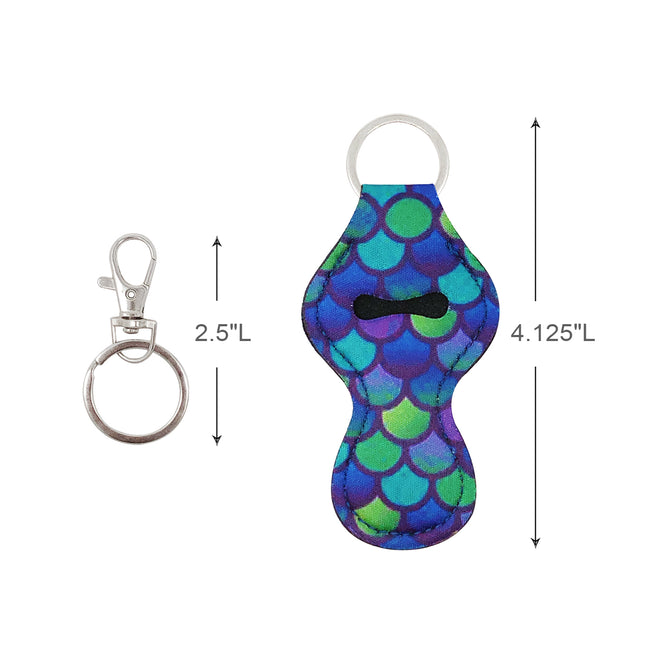 Wrapables 10 Pack Chapstick Holder Keychain with 10 Pieces Metal Clasps