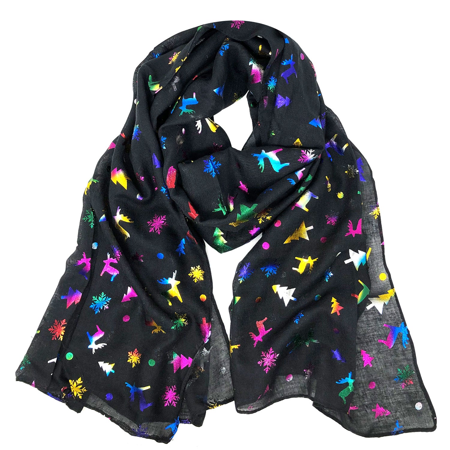 Wrapables Lightweight Winter Holiday Christmas Scarf