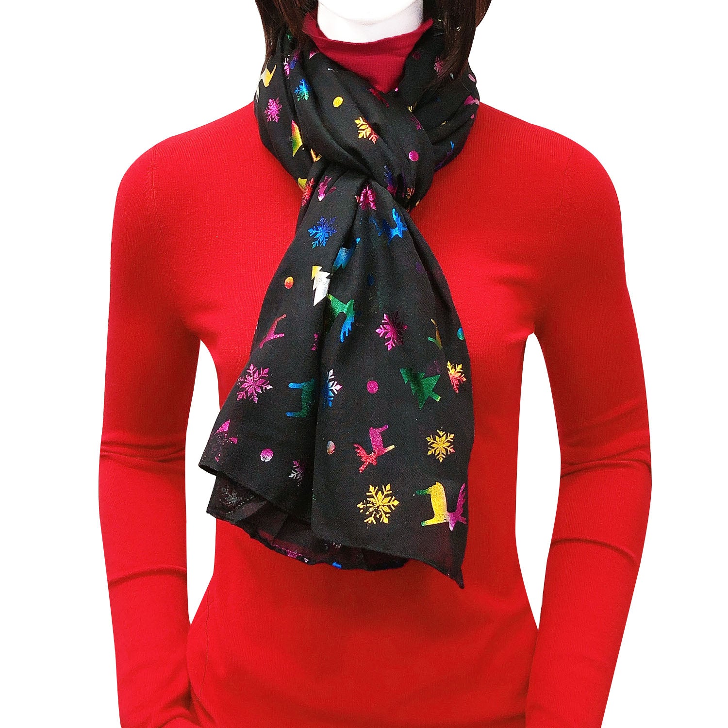 Wrapables Lightweight Winter Holiday Christmas Scarf