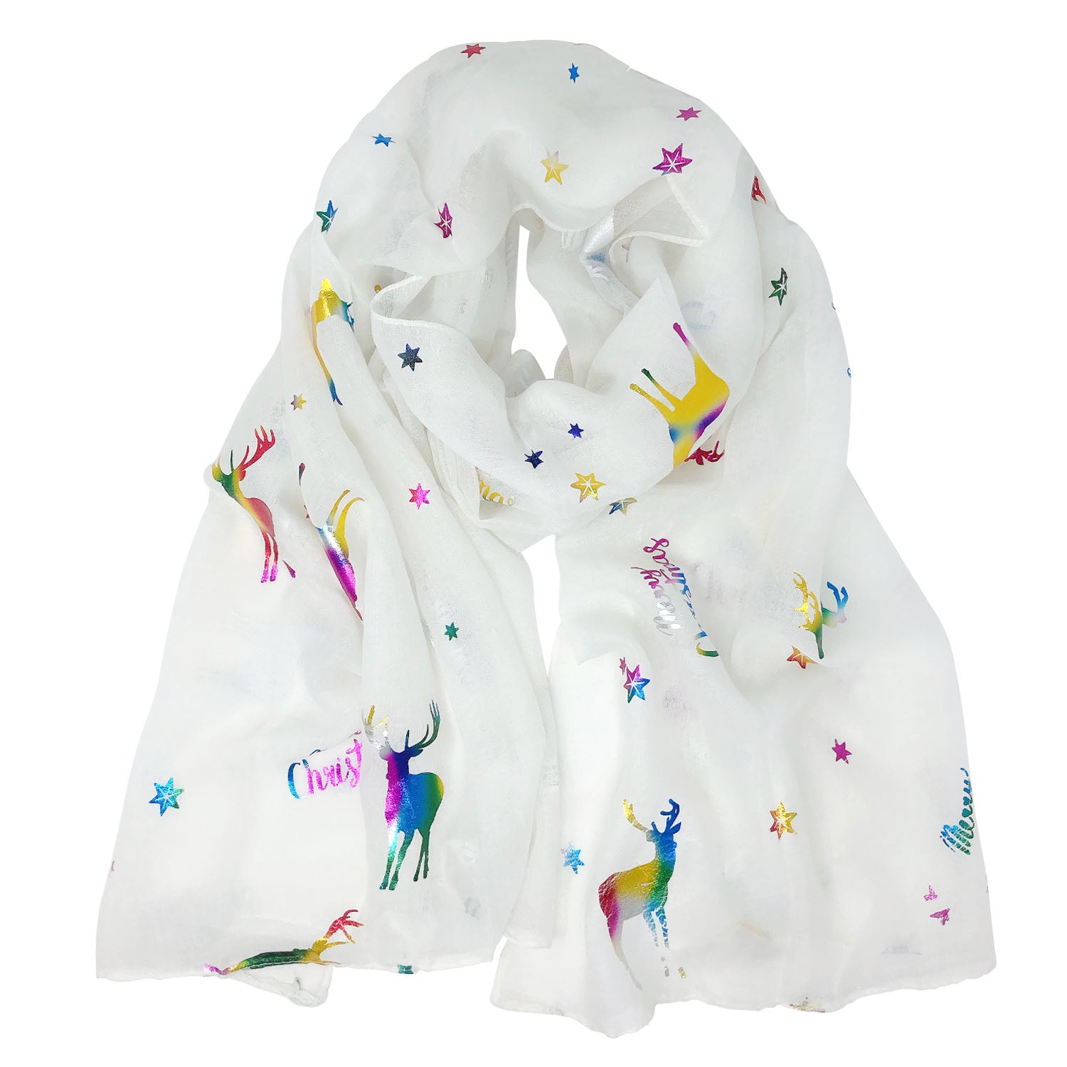 Wrapables Lightweight Winter Holiday Christmas Scarf