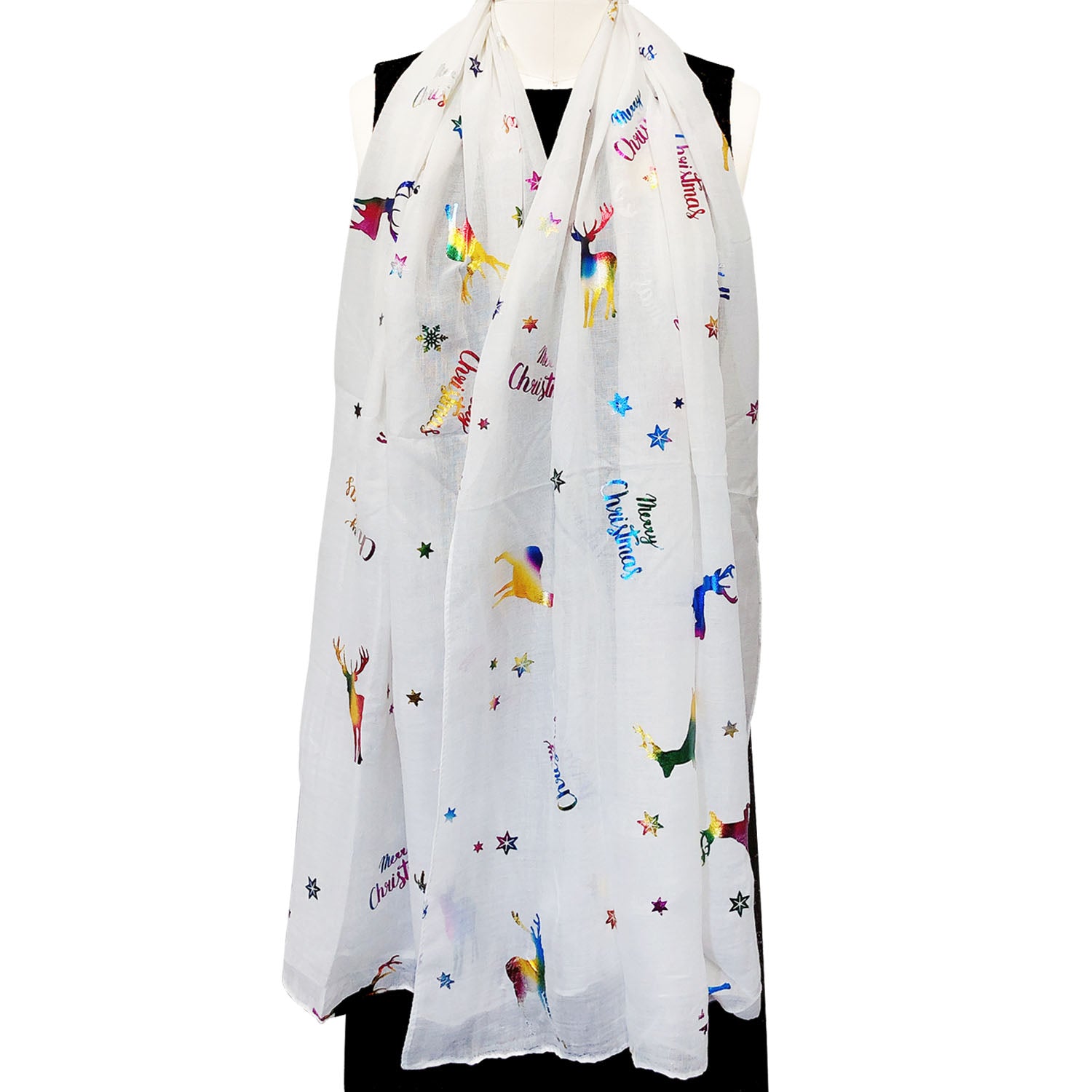 Wrapables Lightweight Winter Holiday Christmas Scarf