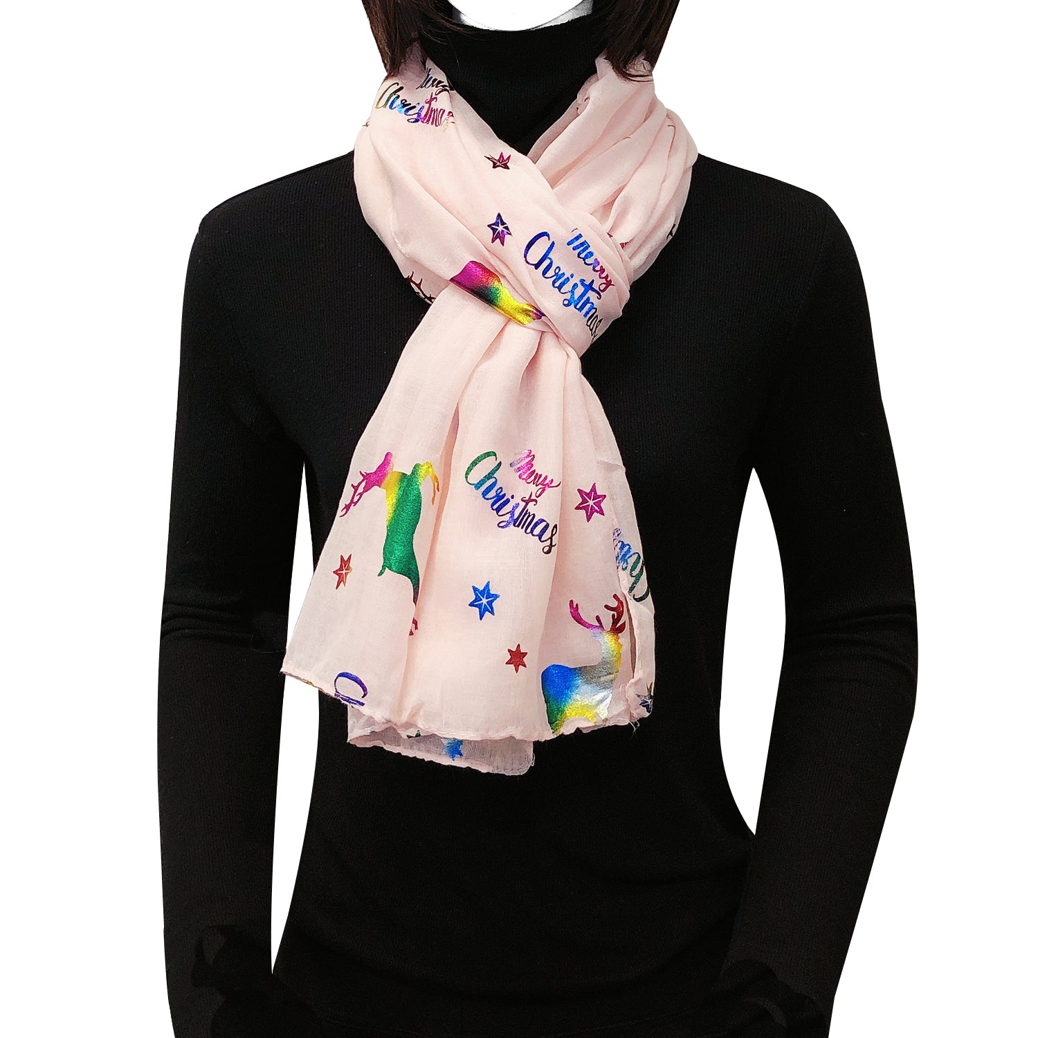 Wrapables Lightweight Winter Holiday Christmas Scarf