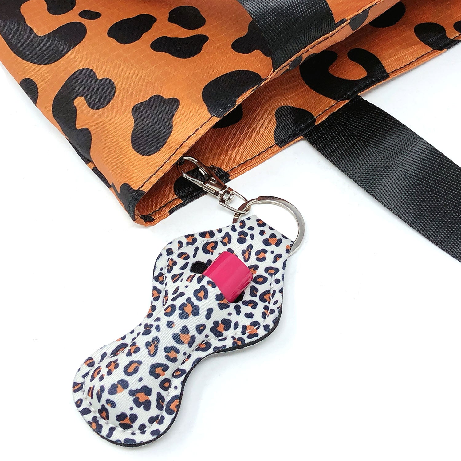 Wrapables 10 Pack Chapstick Holder Keychain with 10 Pieces Metal Clasps