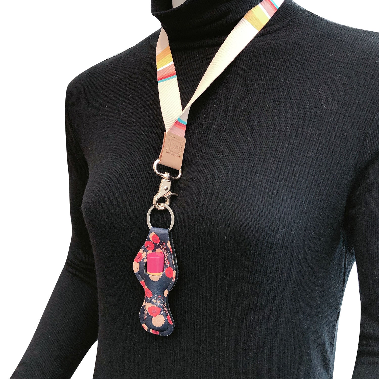 Wrapables 10 Pack Chapstick Holder Keychain with 10 Pieces Metal Clasps