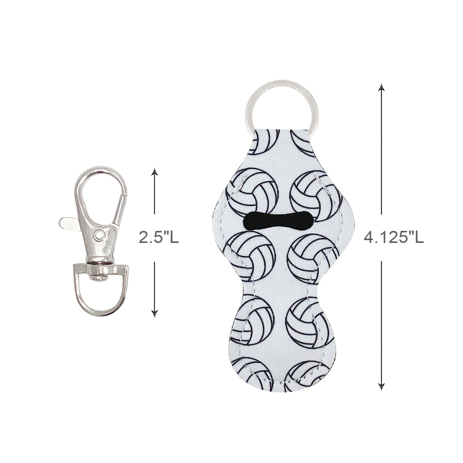 Wrapables 10 Pack Chapstick Holder Keychain with 10 Pieces Metal Clasps