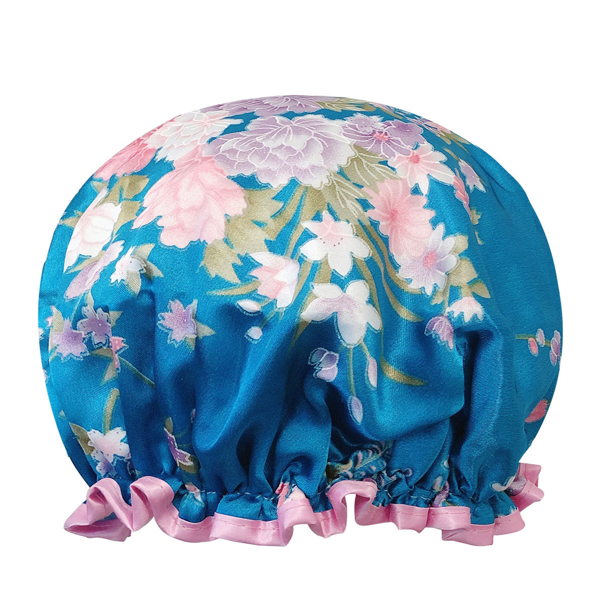 Wrapables Reusable Women's Waterproof Shower Caps for Long Hair