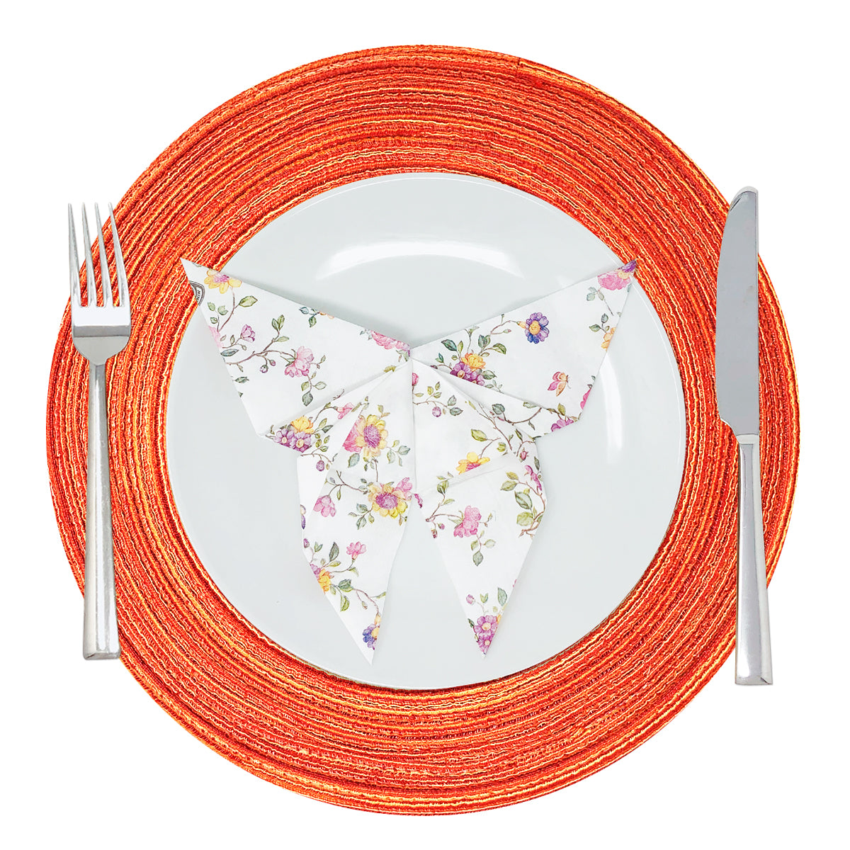 Wrapables 15" Woven Round Placemats (Set of 6)