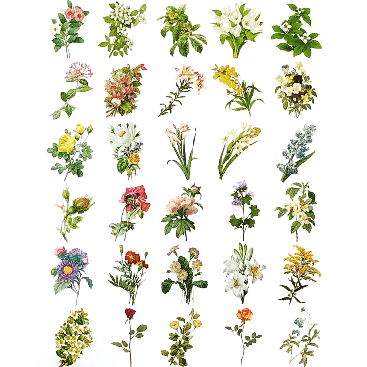 Wrapables Decorative Scrapbooking Washi Stickers, DIY Crafts for Stationery, Diary, Card Making (60 pcs)