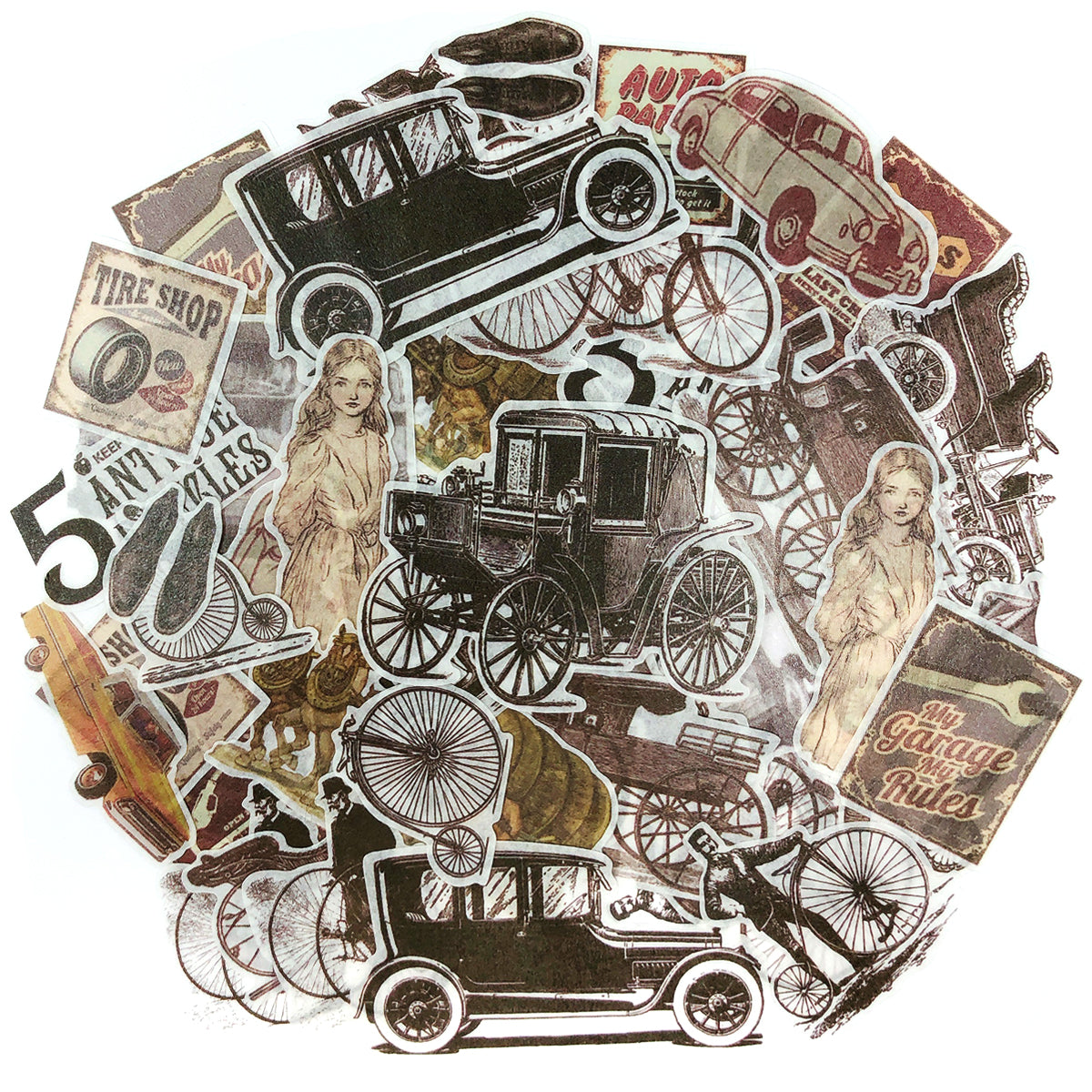 Wrapables Decorative Scrapbooking Washi Stickers, DIY Crafts for Stationery, Diary, Card Making (60 pcs)