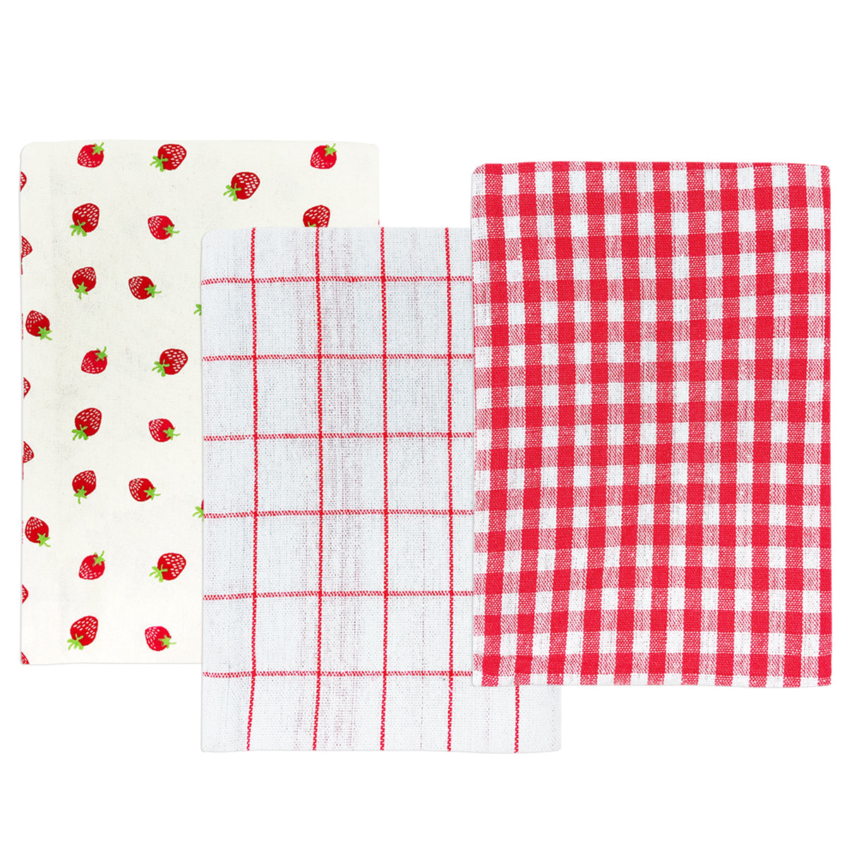 Wrapables 100% Cotton Kitchen Dish Towels (Set of 3)