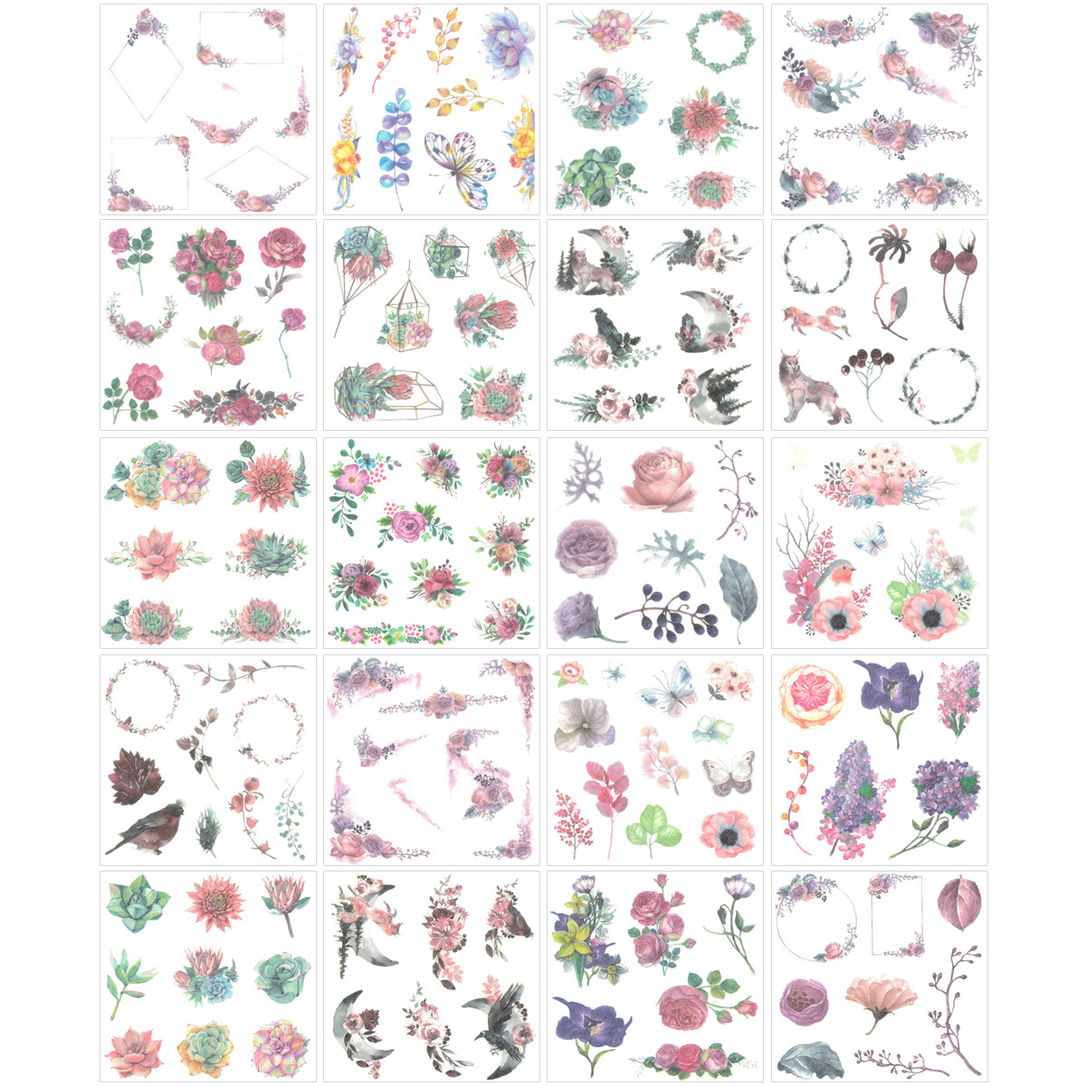 Wrapables Washi Scrapbooking Stickers Box Set