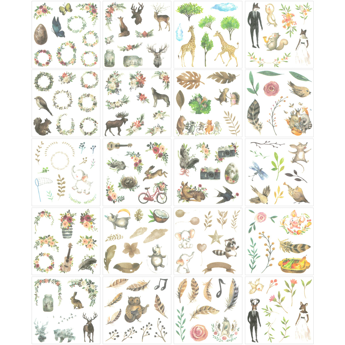 Wrapables Washi Scrapbooking Stickers Box Set