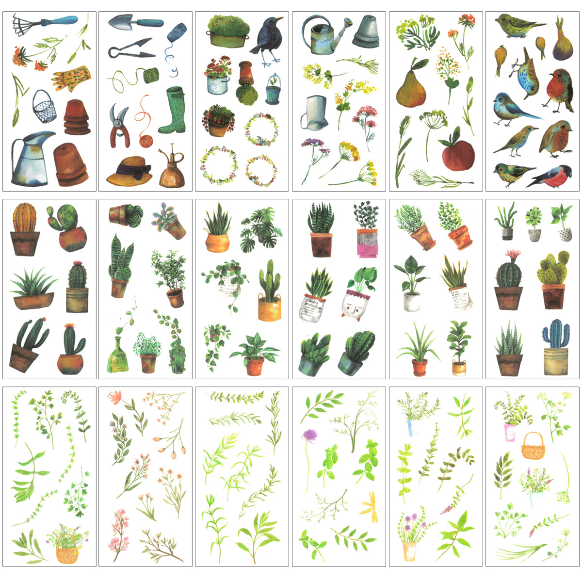 Wrapables Washi Stickers Sets for Scrapbooking, DIY Crafts for Stationery, Diary, Card Making