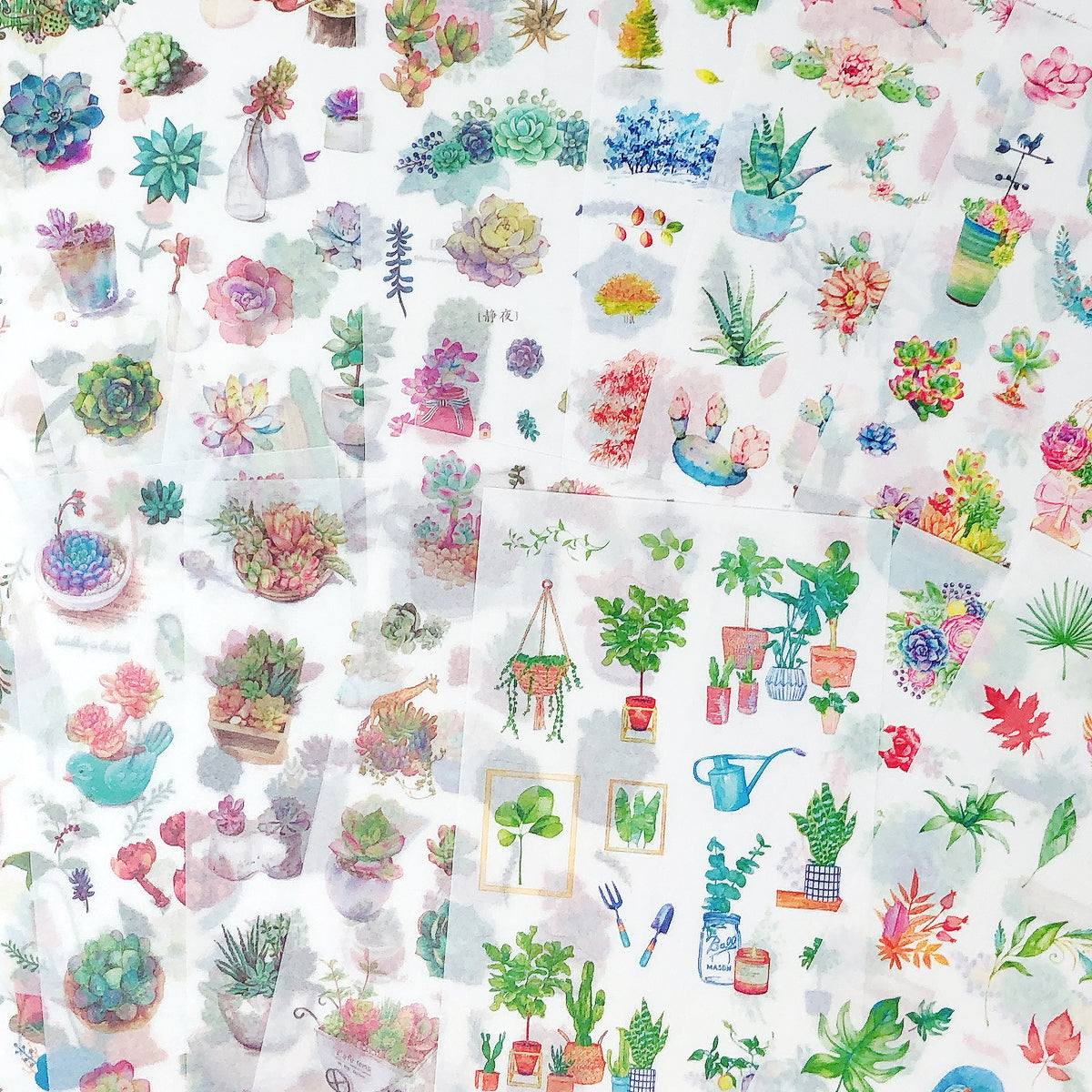 Wrapables Washi Stickers Sets for Scrapbooking, DIY Crafts for Stationery, Diary, Card Making